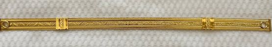 POLICE METALLIC CAP STRAP - FLORAL DESIGN - GOLD.
